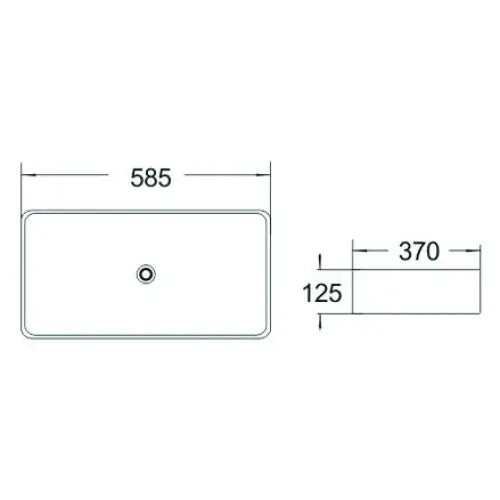 Catia Servant for Påmontering 58x37 Cm Hvit