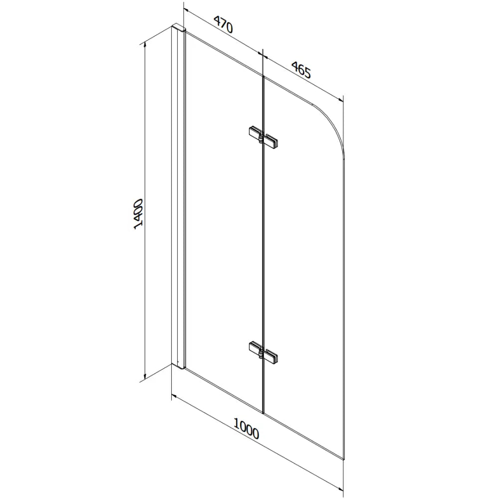 Cube Rektangulært Badekar 170x80 Cm med Kabinett og 2-delt Dusjvegg 100 Cm Gjennomsiktig Krom - 550517080x