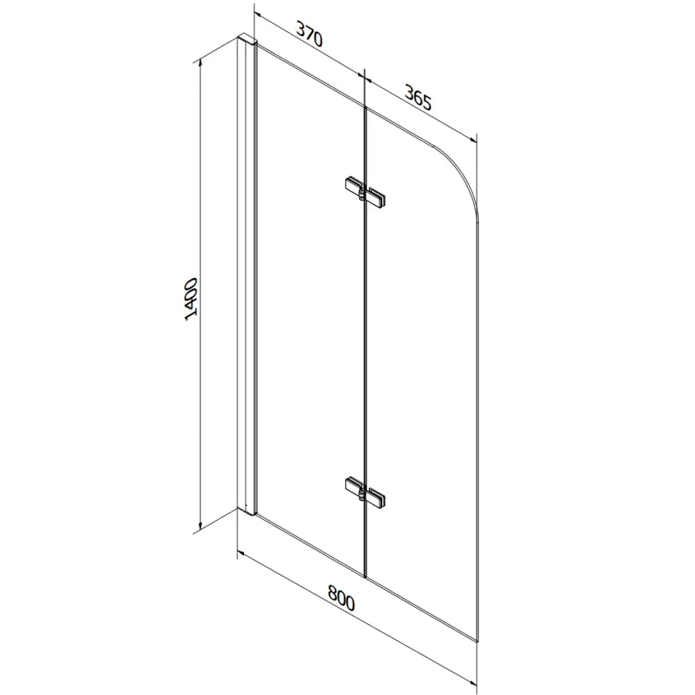 Cube Rektangulært Badekar 170x80 Cm med Kabinett og 2-delt Dusjvegg 80 Cm Gjennomsiktig Krom - 550517080x