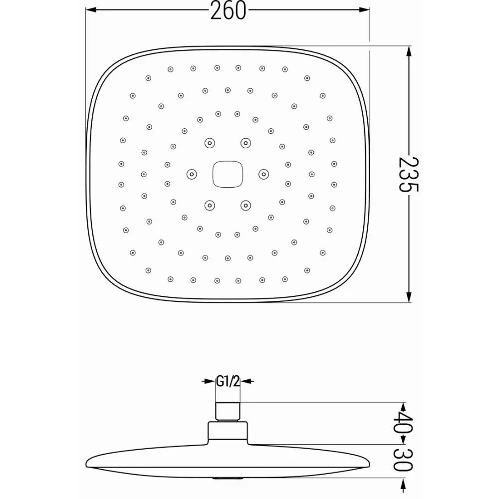 D-22 Dusjhode 26x23 Cm Krom - 79722