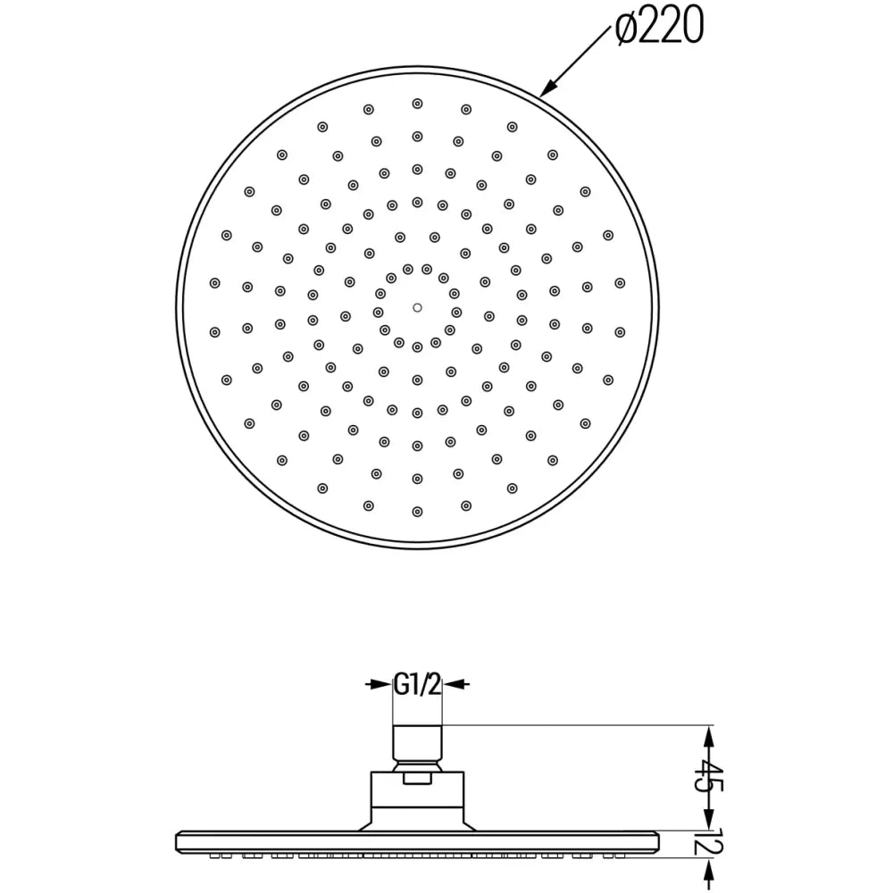 D-40 Dusjhode 22 Cm Hvit - 79740