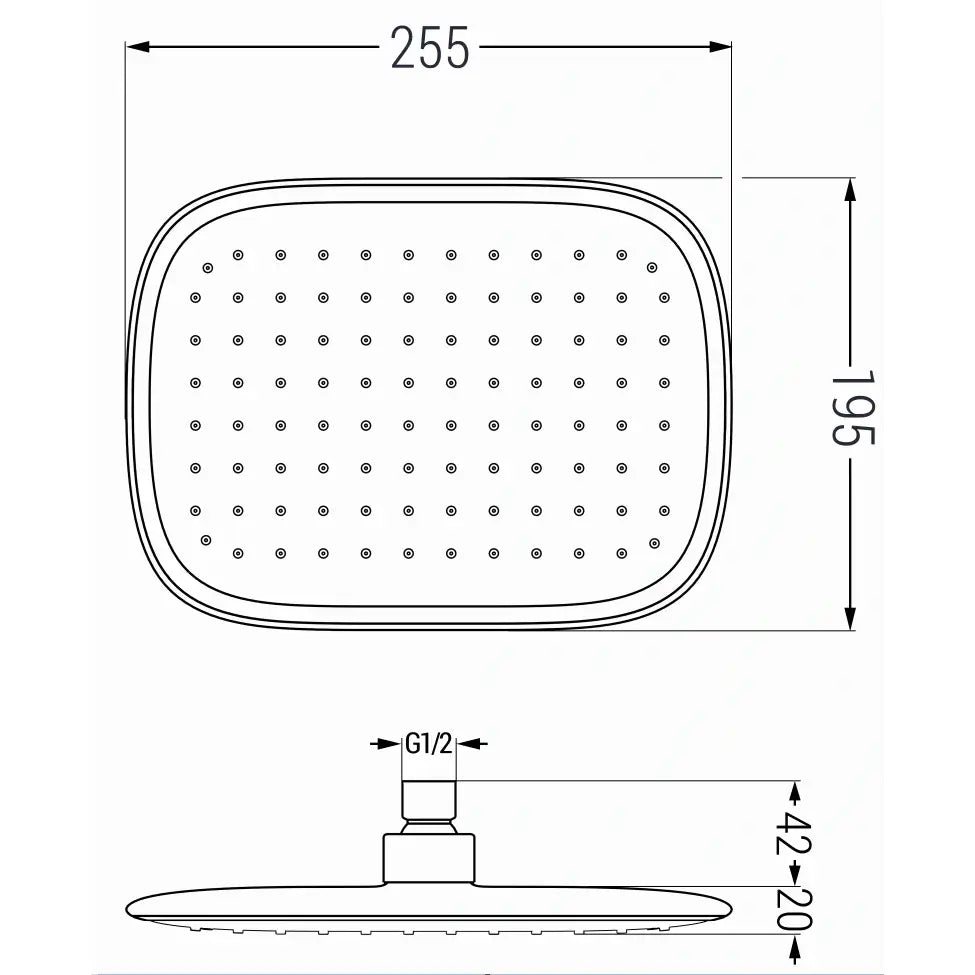 D-49 Dusjhode 25x29 Cm Svart/gull - 79749