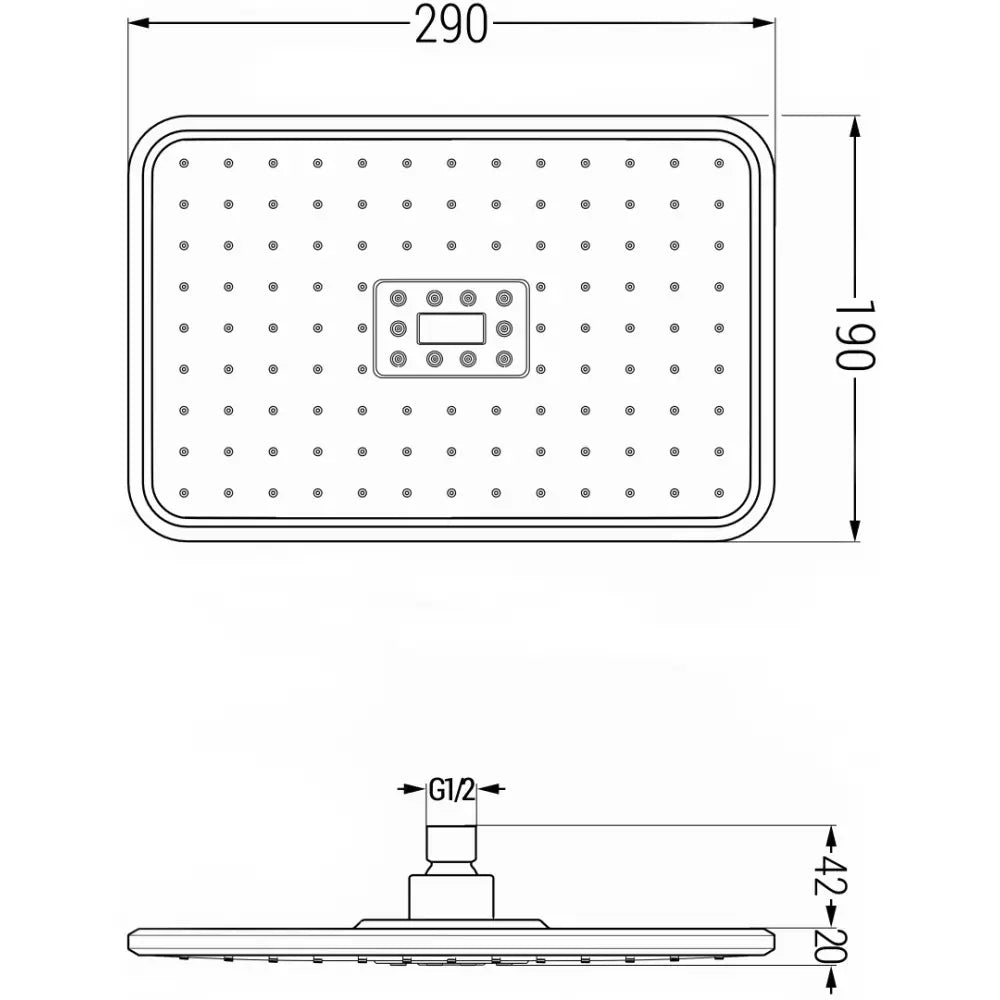 D-54 Dusjhode 29x19 Cm Hvit/krom - 79754-