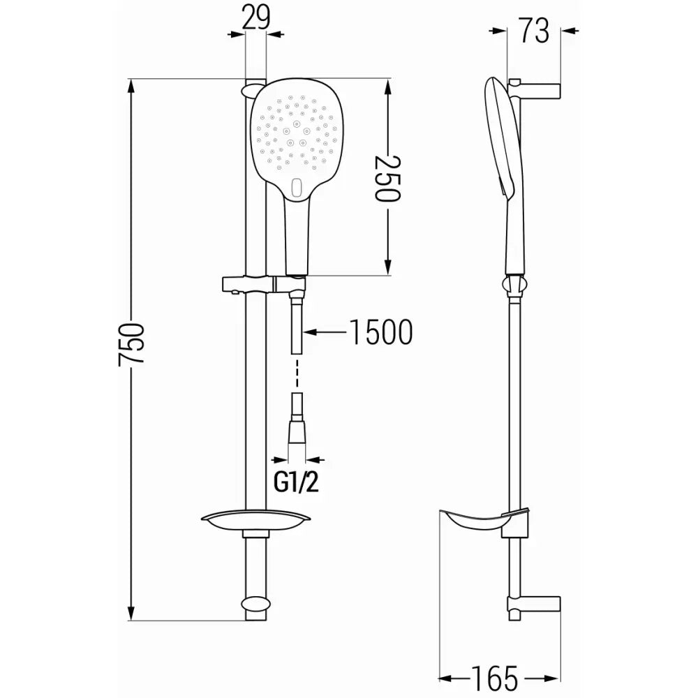 Dusjsett Svart S1