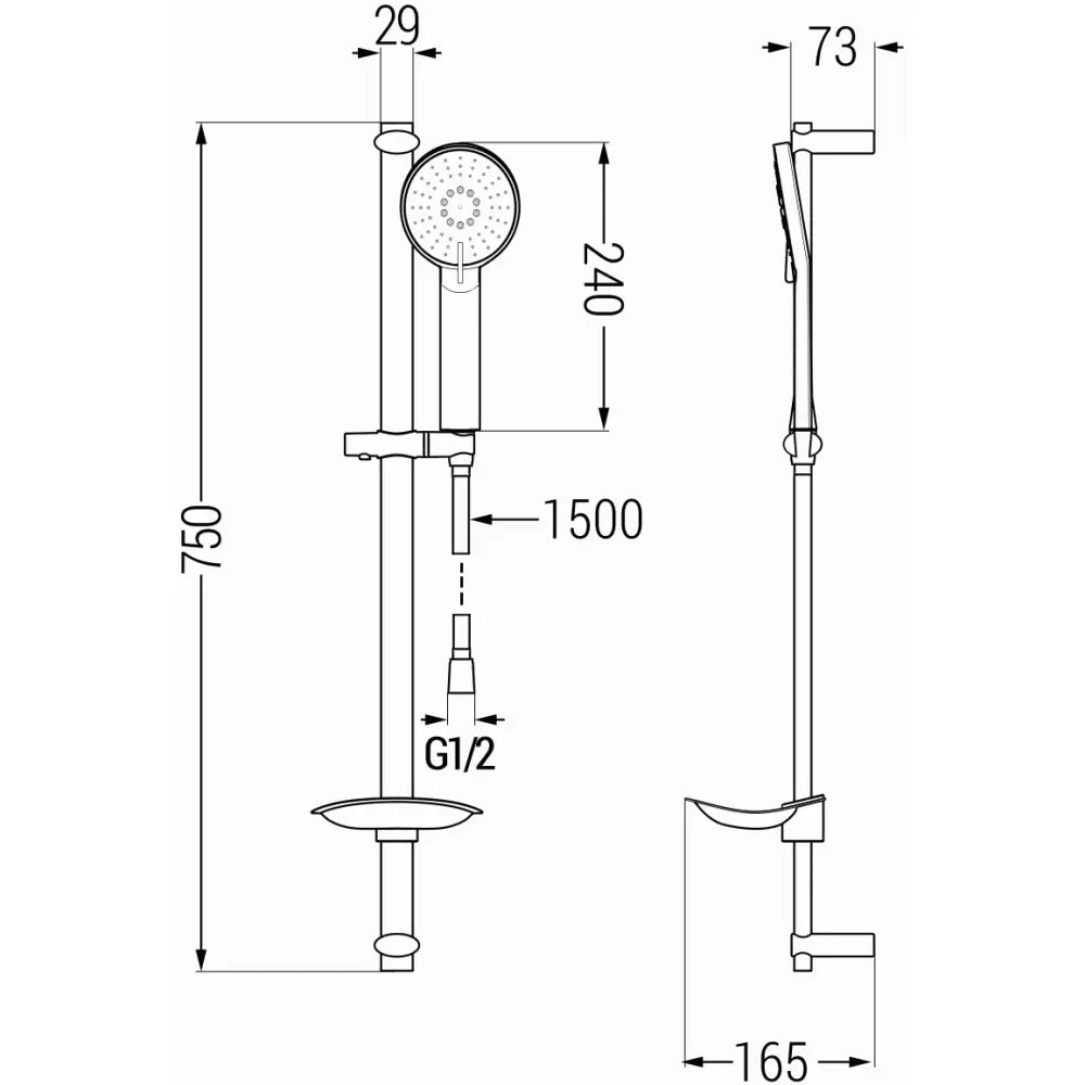 Dusjsett Krom S5