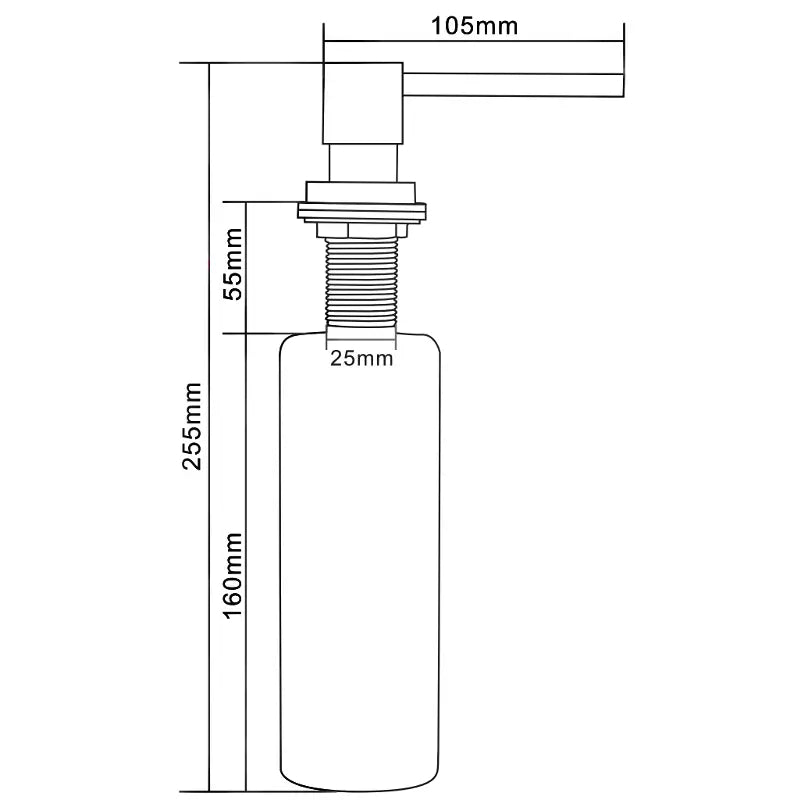 Dispenser for Oppvaskmiddel Svart - 6605320