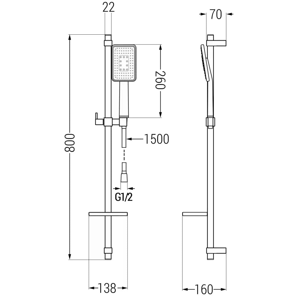 Dusjsett Svart S11