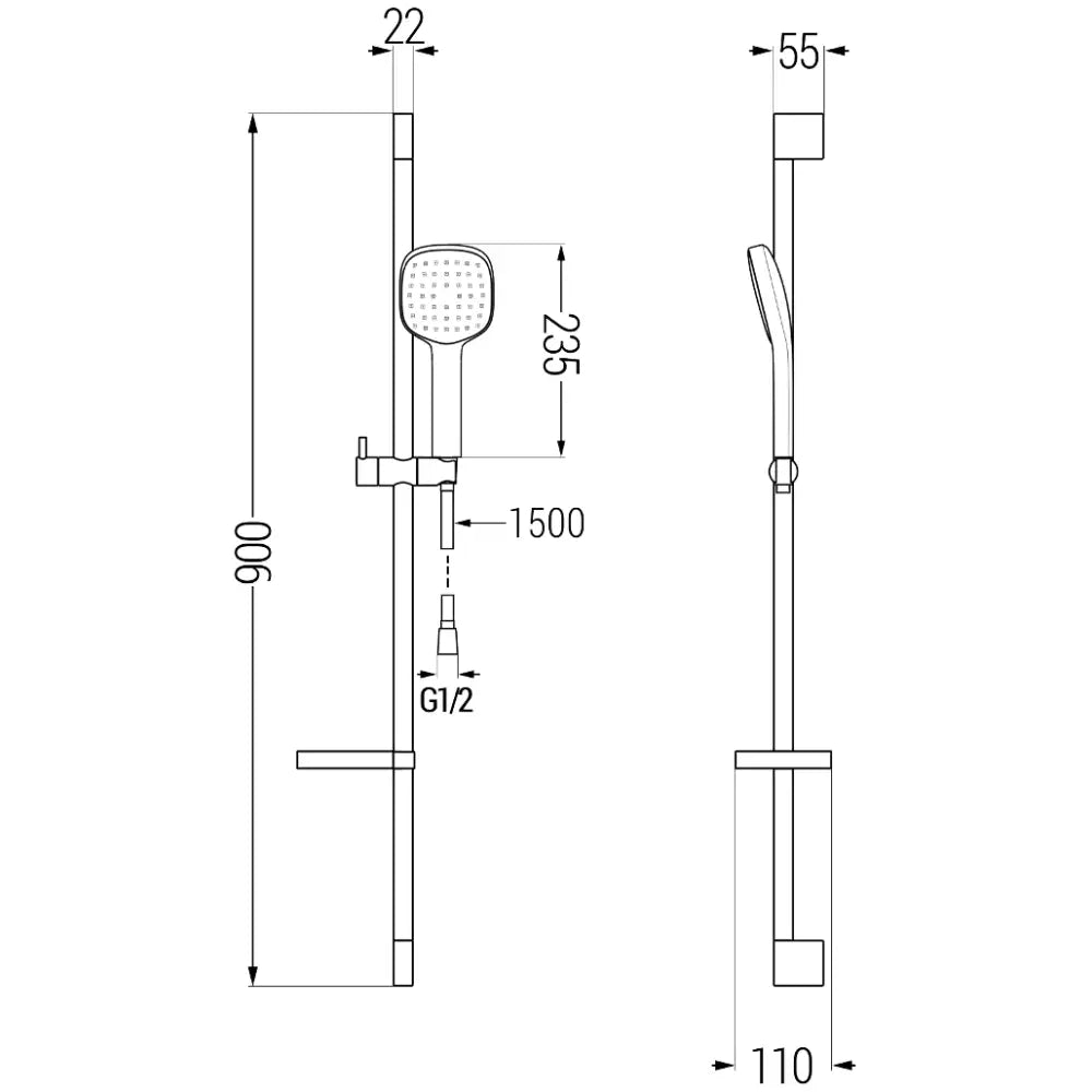 Dusjsett Krom S27