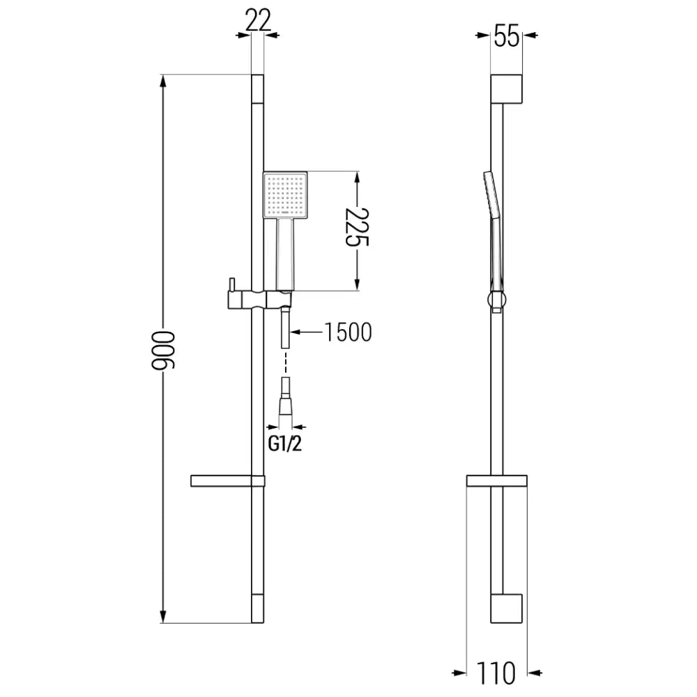 Dusjsett Krom S25