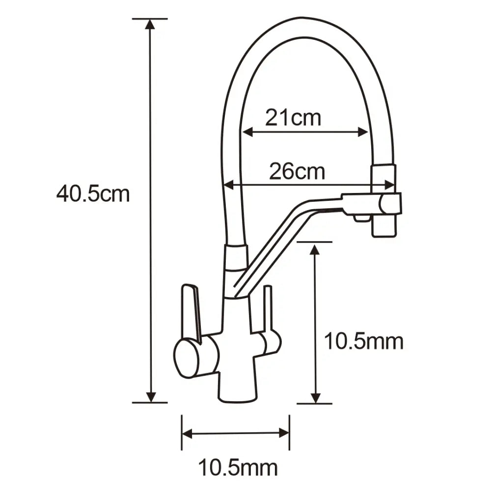 Kjøkkenbatteri Krom/svart S4