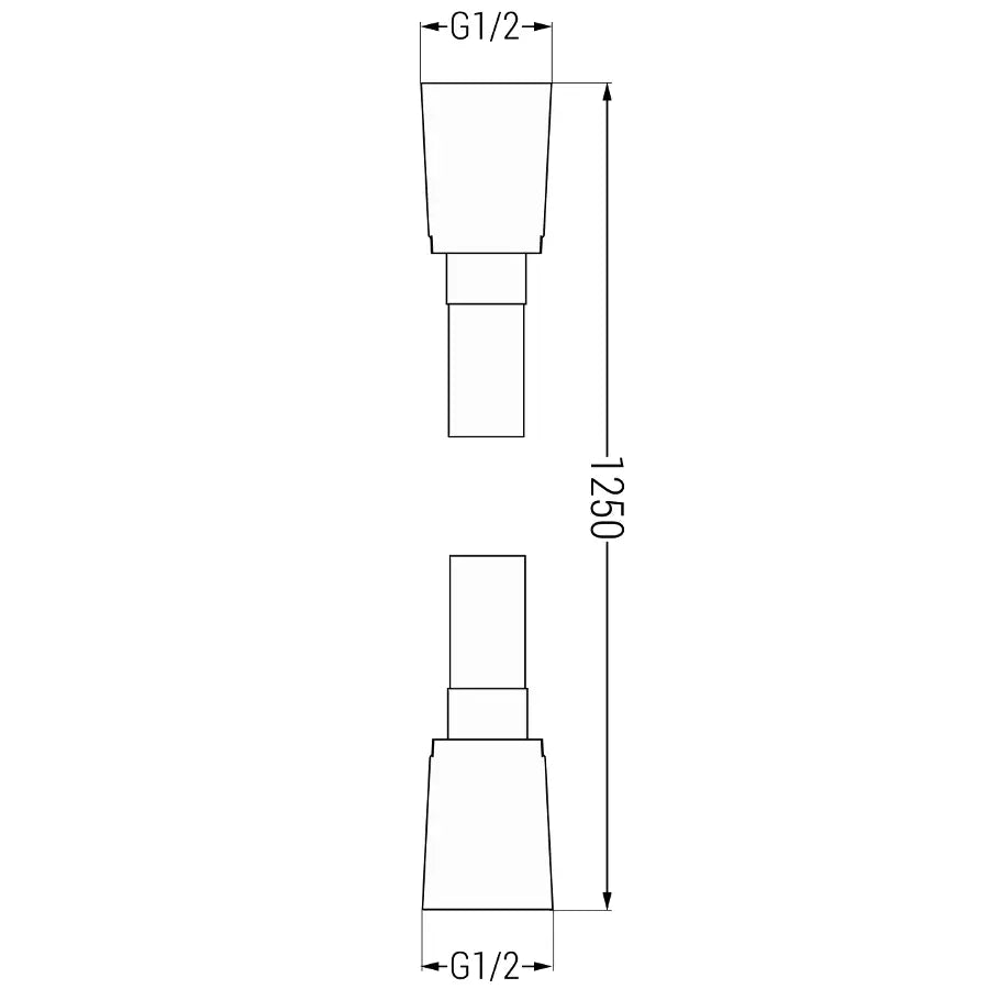 Dusjslange 125 Cm Gull - 79425