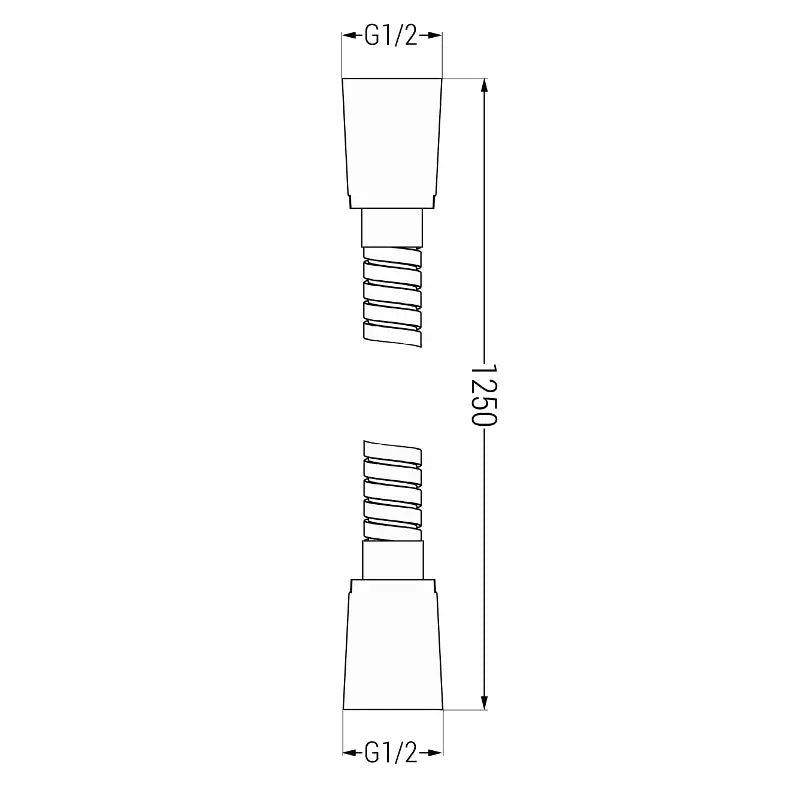 Dusjslange 125 Cm Gull - 79435