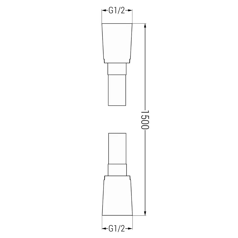 Dusjslange 150 Cm Grafitt - 79450-