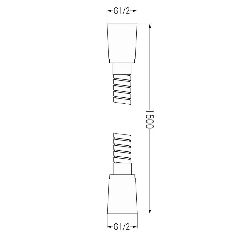 Dusjslange 150 Cm Grafitt - 79460-