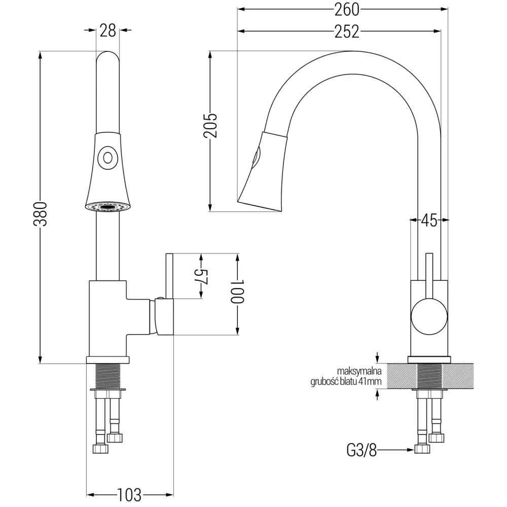 Kjøkkenbatteri Krom S10