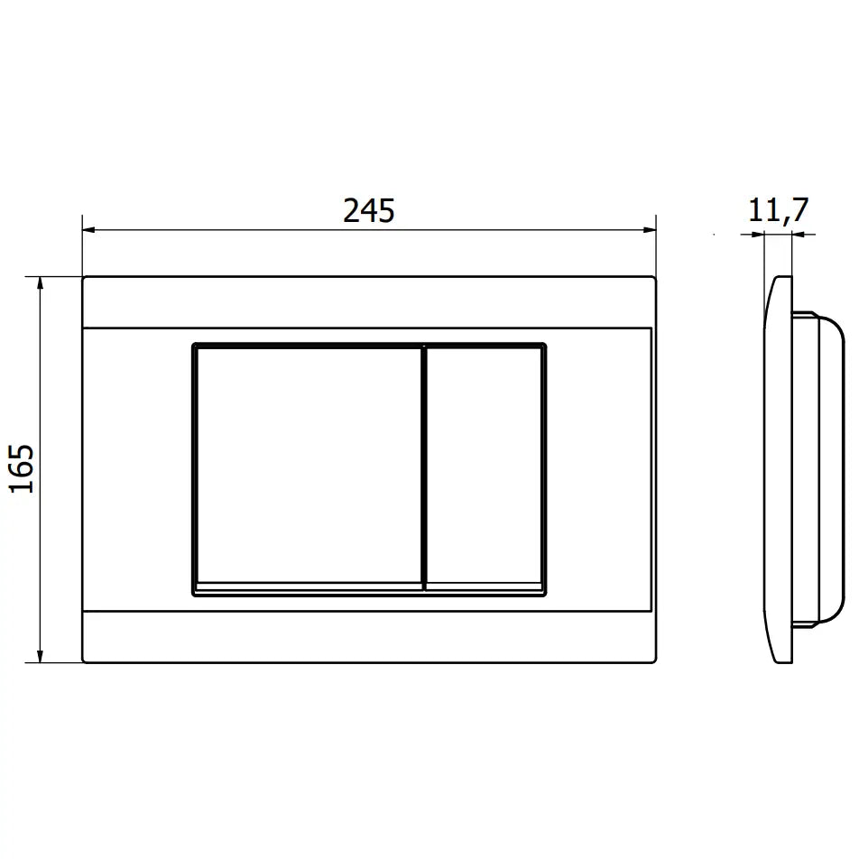 Fenix 01 Skyllingsknapp Blank Hvit