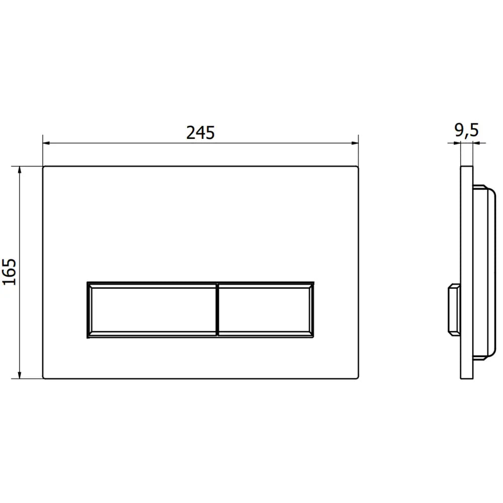 Fenix 09 Toalettskyllingsknapp Blank Krom