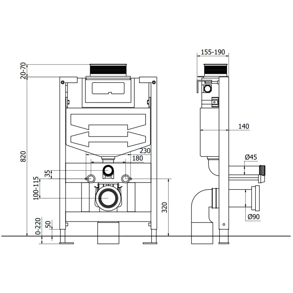 Fenix Xs-u Innbyggingsramme for Wc