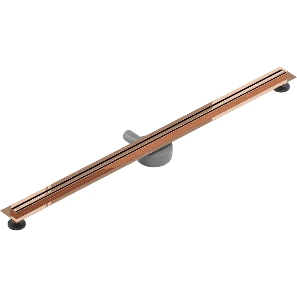 Flat 360° Slim Roterende Linjeavløp 120 Cm Roségull