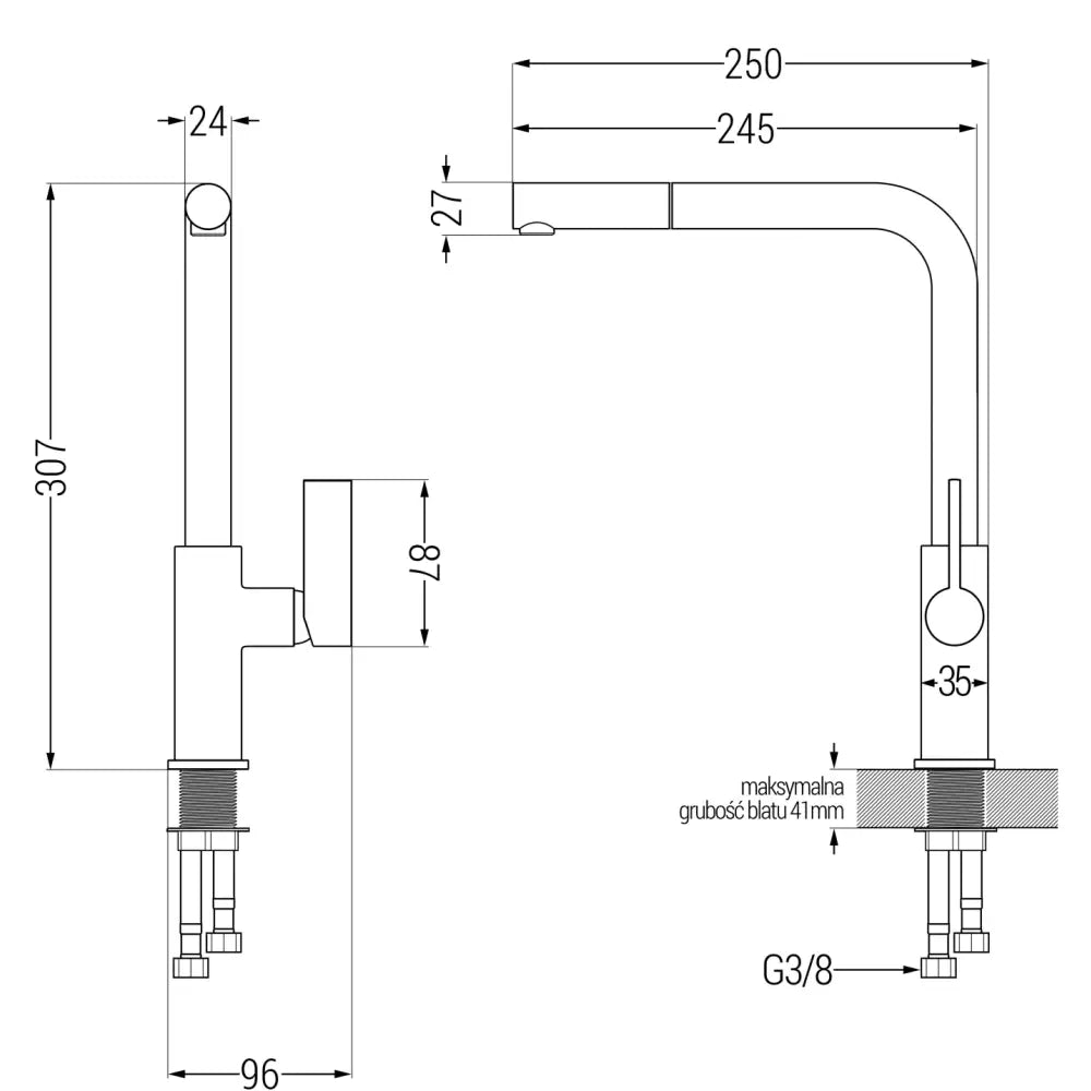 Kjøkkenbatteri Gull/svart S2