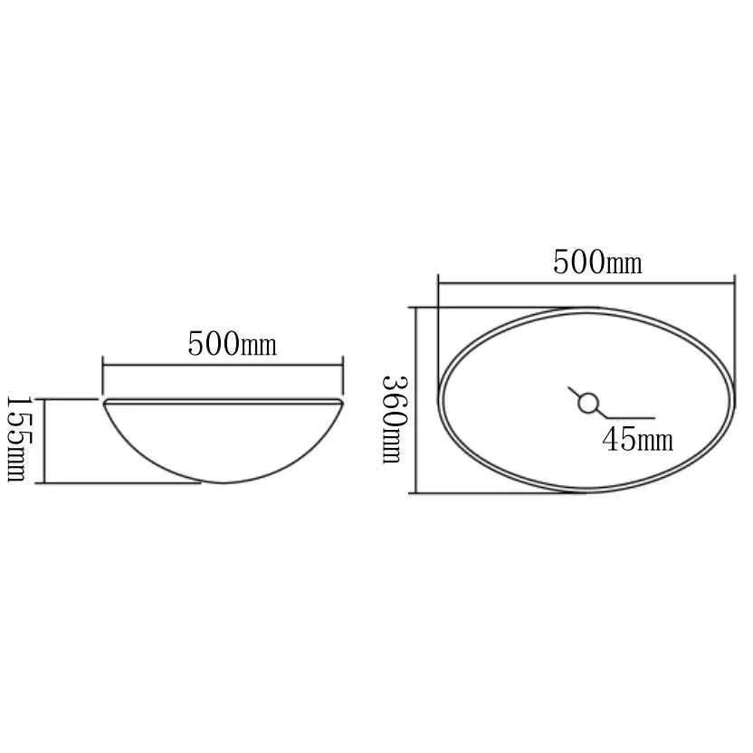 Goa Glasservant for Benkeplate 50x36 Cm Svart