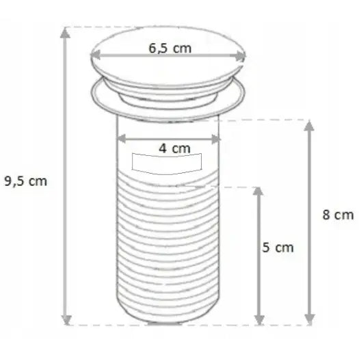 Halvsluk for Vask Rund med Keramisk Klikk-klakk Plugg med Overløp Antikk Svart - 7992050-.