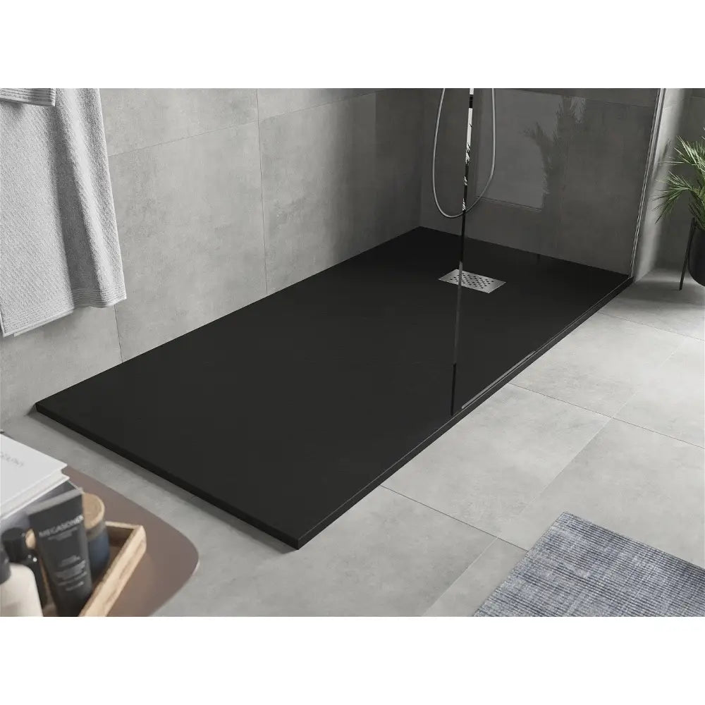 Hugo Dusjbrett Rektangulært Smc 170x80 Cm Svart Inox Deksel - 42708017-x