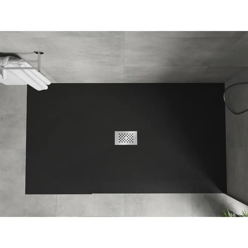 Hugo Dusjkabinett Rektangulært Smc 170x100 Cm Svart med Inox Deksel - 42701017-x