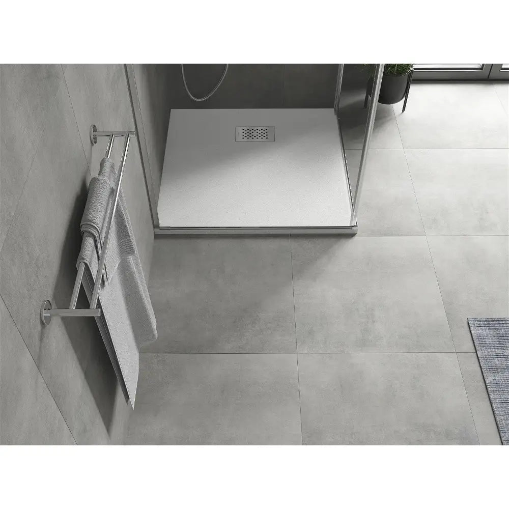 Hugo Kvadratisk Smc Dusjbrett 70x70 Cm Hvitt Inox Deksel - 42107070-x