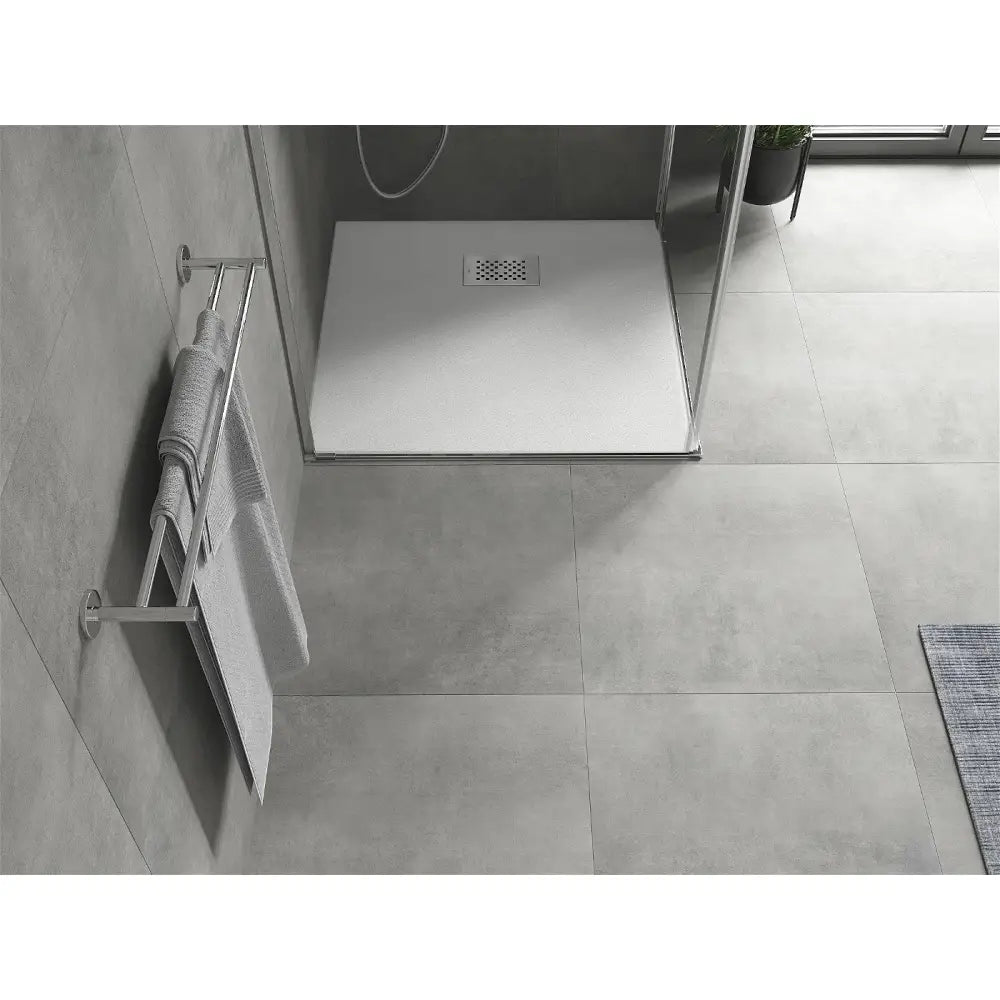 Hugo Kvadratisk Smc Dusjbrett 70x70 Cm Hvitt Inox Deksel - 42107070-x