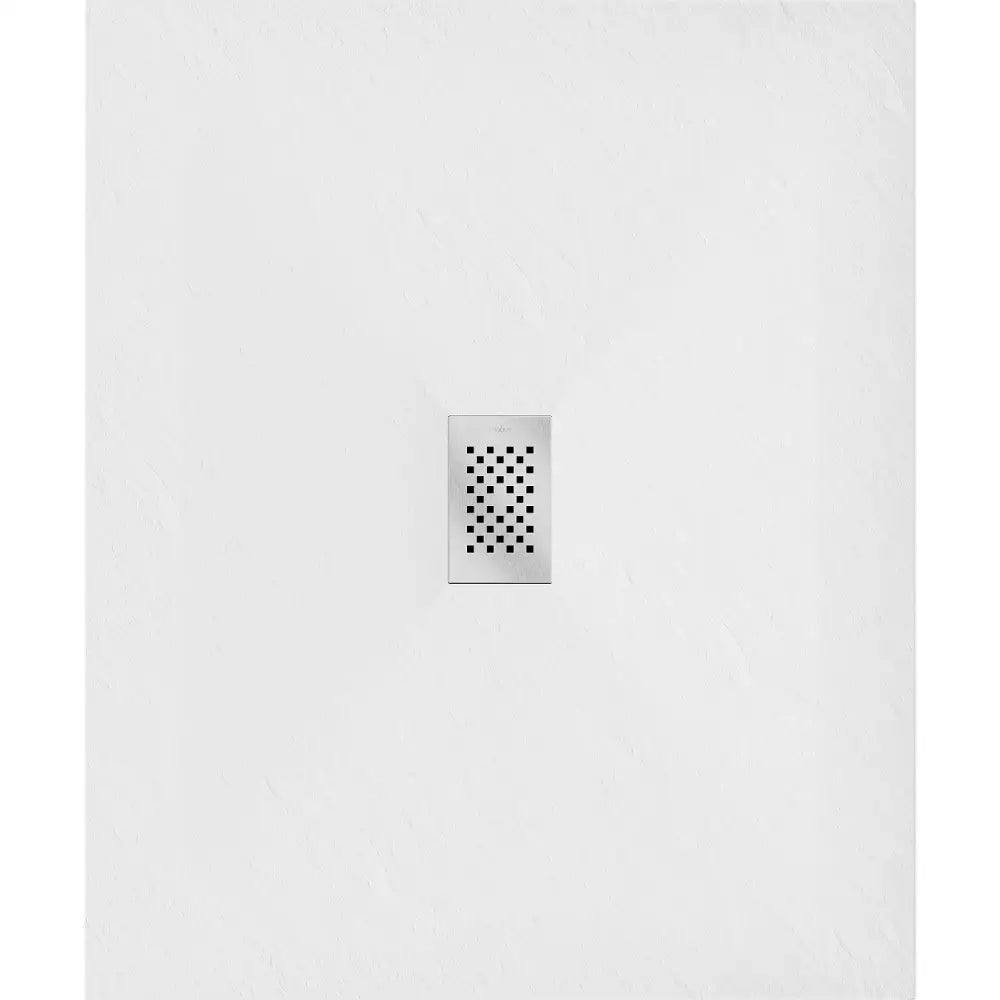 Hugo Rektangulær Smc Dusjbunn 120x100 Cm Hvit med Inox Frontpanel - 42101012-x