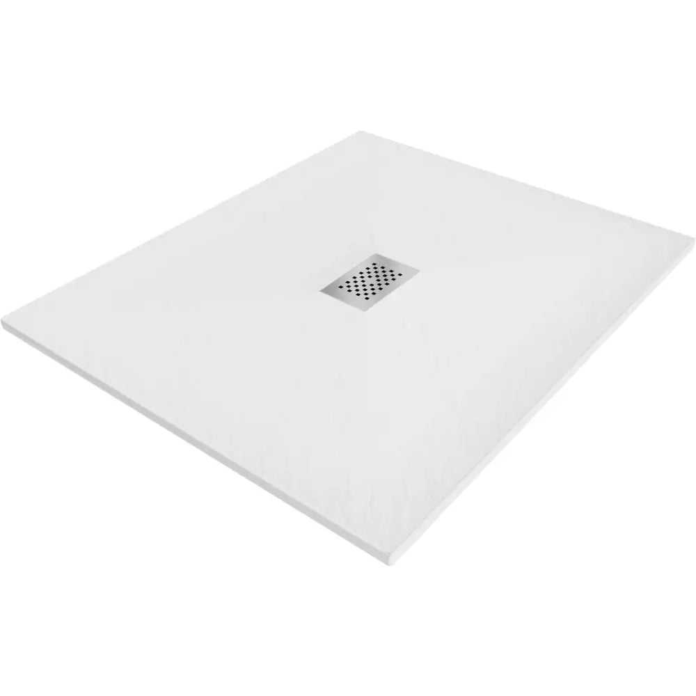 Hugo Rektangulær Smc Dusjbunn 120x100 Cm Hvit med Inox Frontpanel - 42101012-x