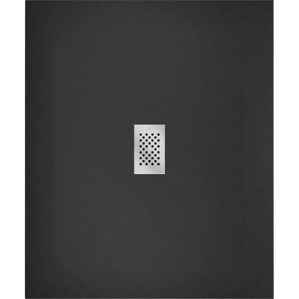 Hugo Rektangulært Smc-dusjbrett 120x100 Cm Sort Inox Deksel - 42701012-x