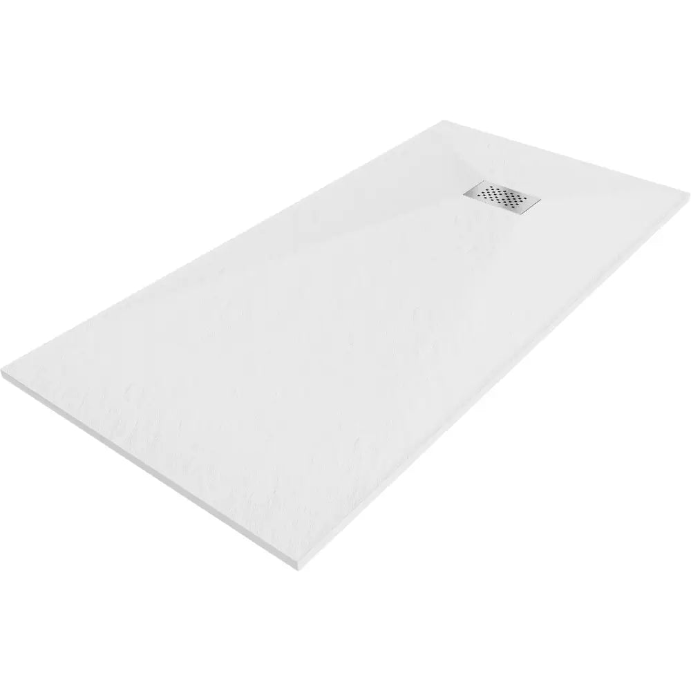 Hugo Rektangulært Smc-dusjkar 170x80 Cm Hvit med Inox-frontpanel - 42108017-x.