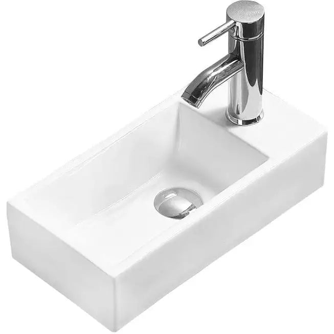 Inez Servant til Påmontering Venstre 40x20 Cm Hvit - 21484000l