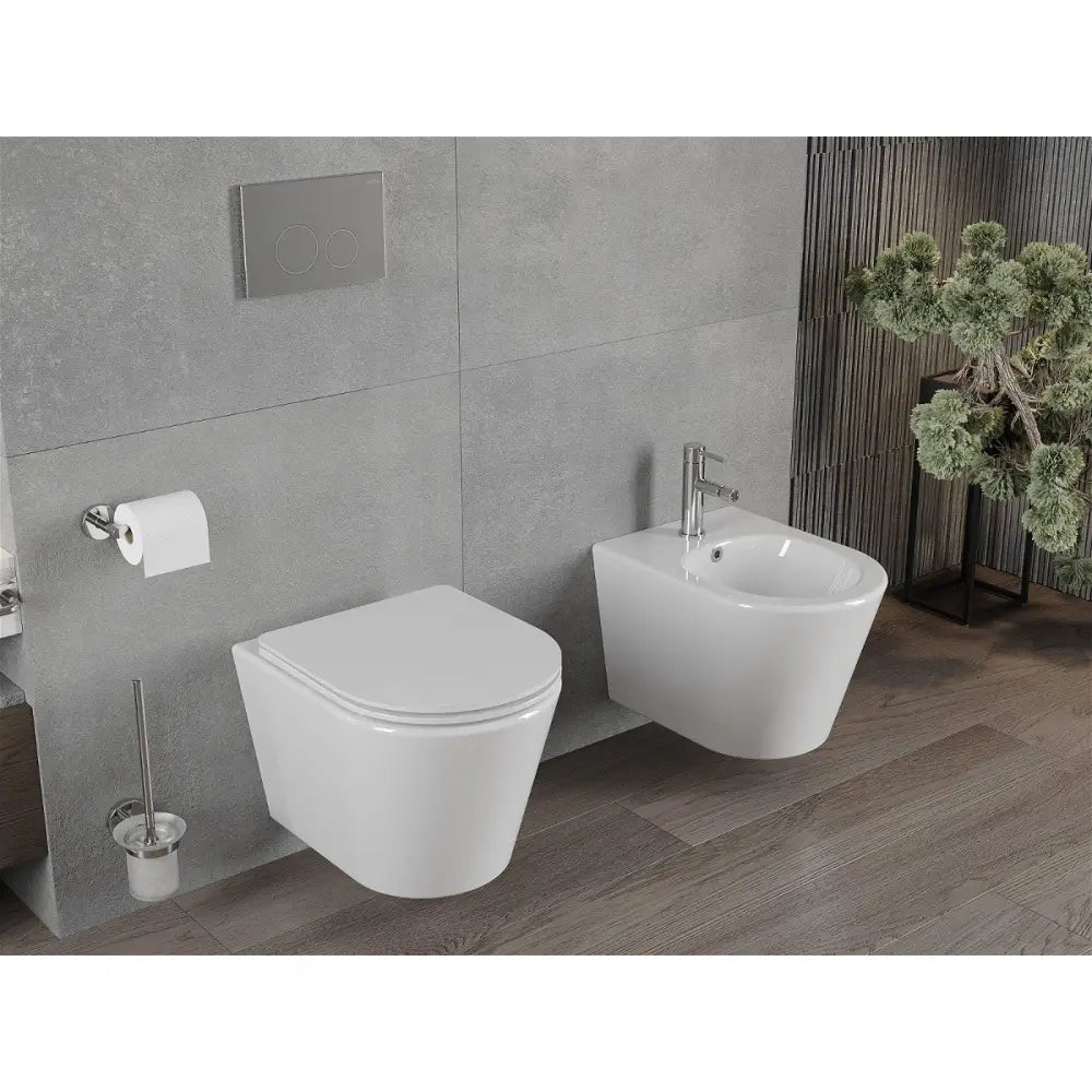 Innbyggingssett for Bidet Fenix b med Bidet Rico Hvit