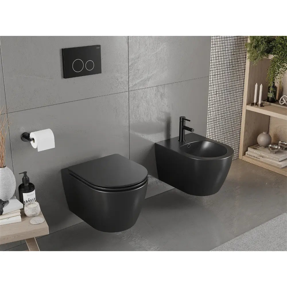 Innbyggingssett for Bidet Fenix B-ramme med Carmen Bidet Matt Svart