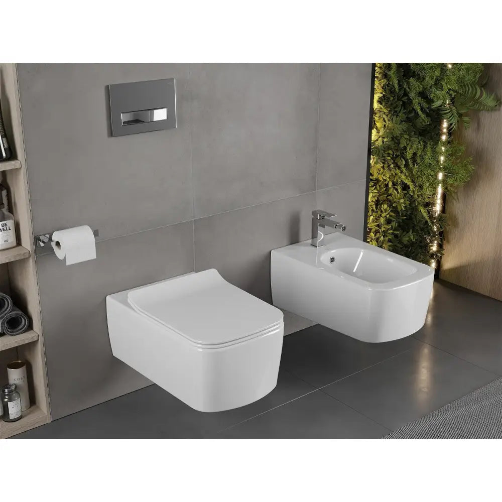 Innbyggingssett for Bidet Fenix B-ramme med York-bidet Hvit