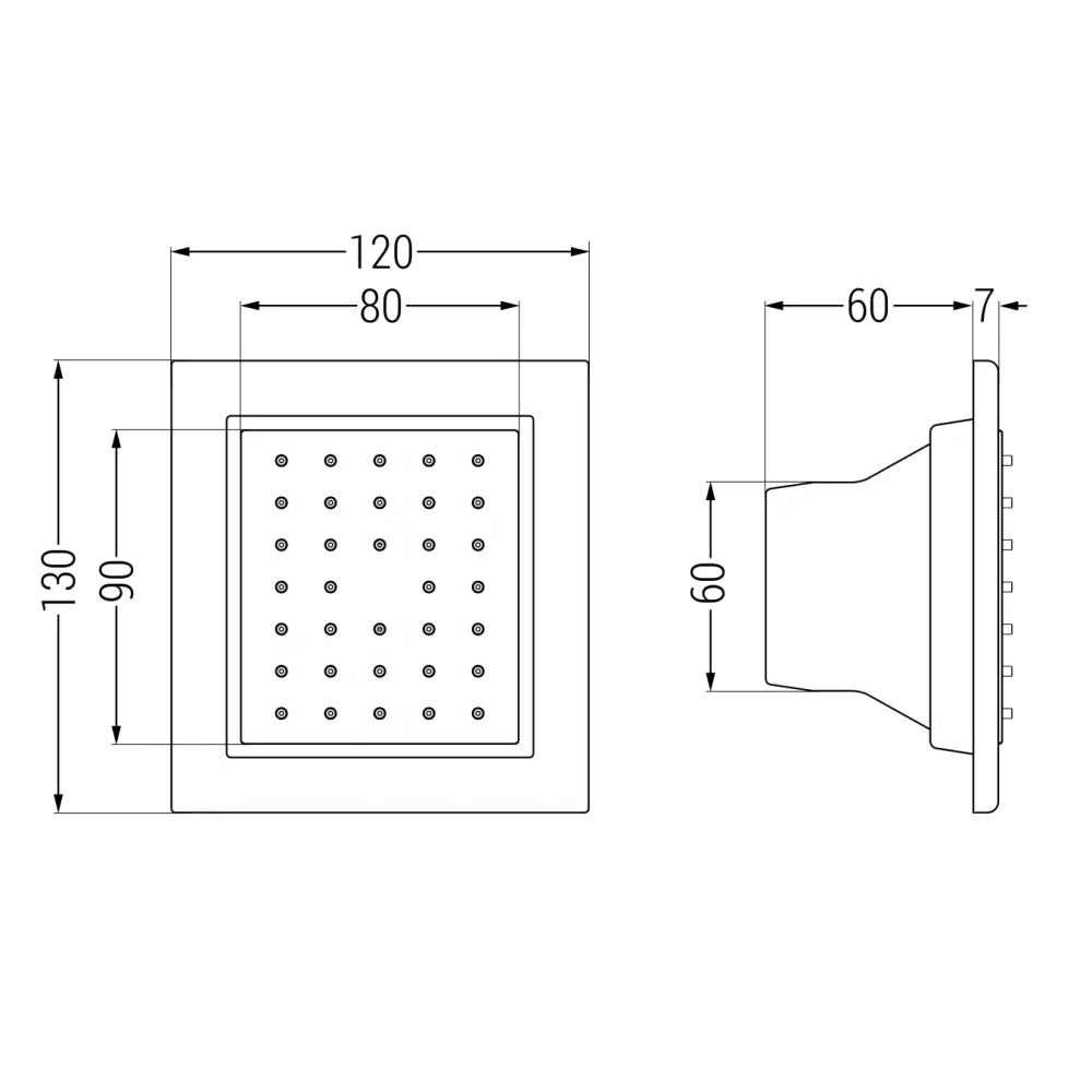Innfelt Side Dusjhode Krom - 79365