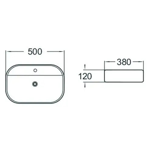 Iris Servant for Benkeplate 50x38 Cm Hvit