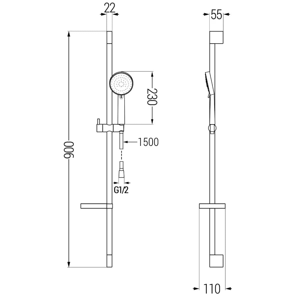 Kama Ds75 Badekarpakke Krom - 72503ds75