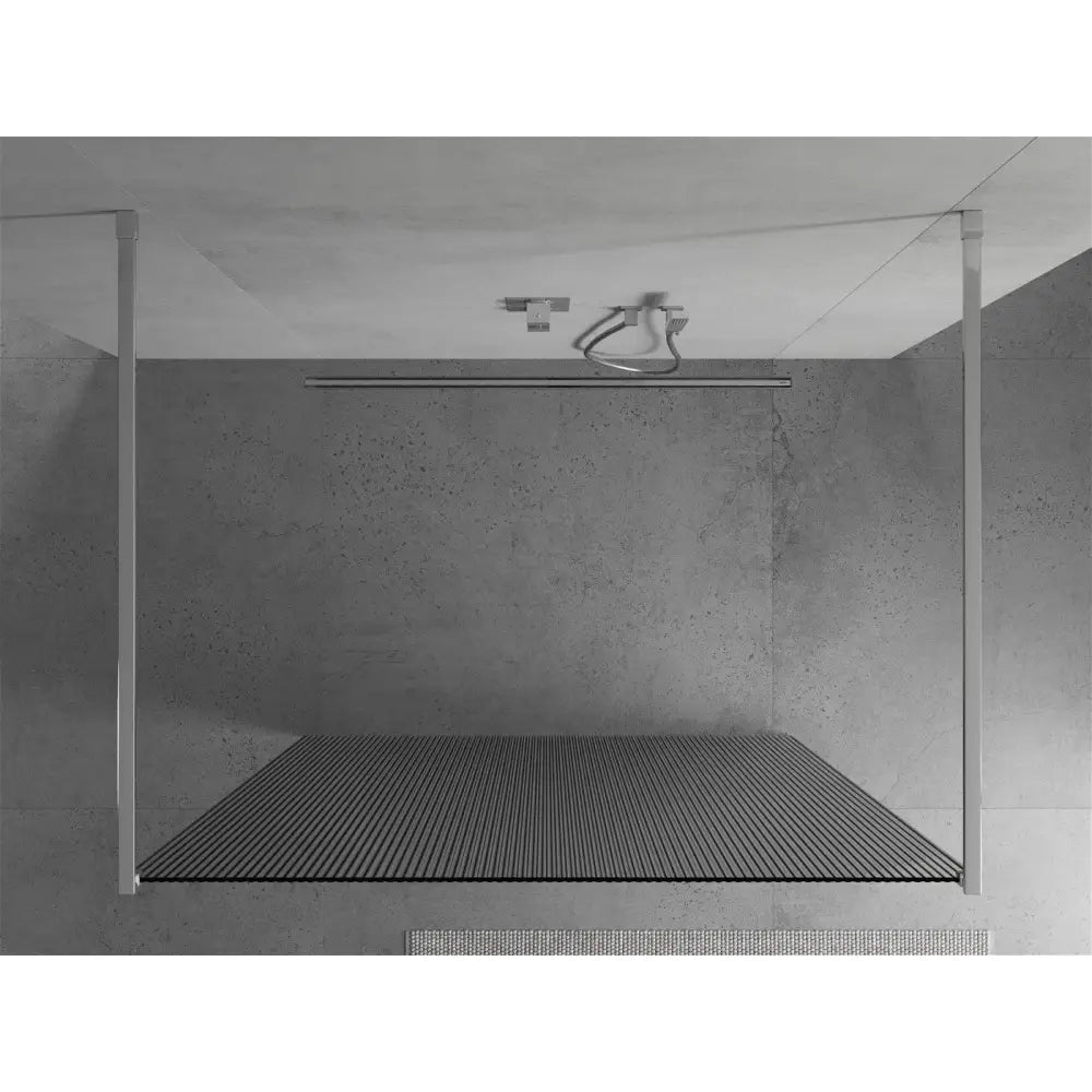 Dusjvegg 140x200 Cm Striper 8 Mm Krom