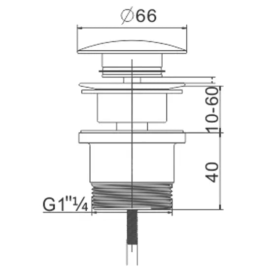 Klikk-klak Universellkork Svart - 79930