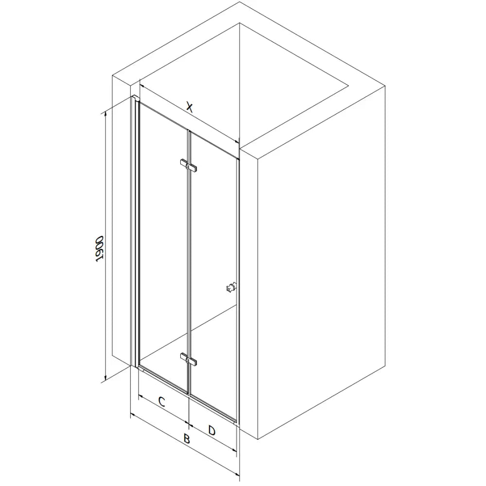 Dusjdører Foldbare 70 Cm Gjennomsiktig Krom