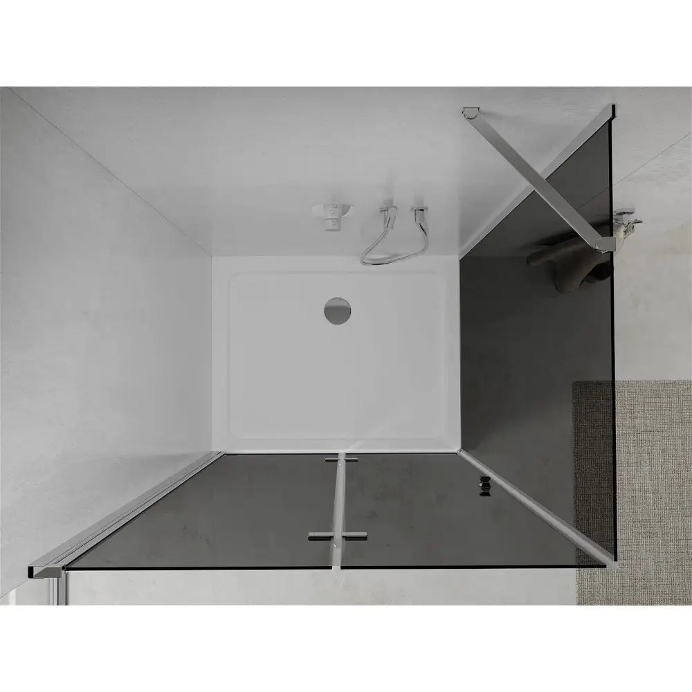 Dusjhjørne med Dusjbrett 70x120 Cm Grafitt