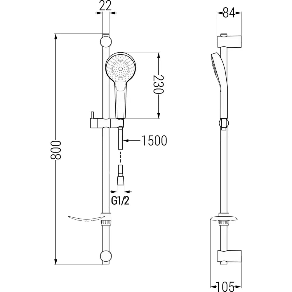 Milo Df05 Dusjsett Krom - 713154df05-