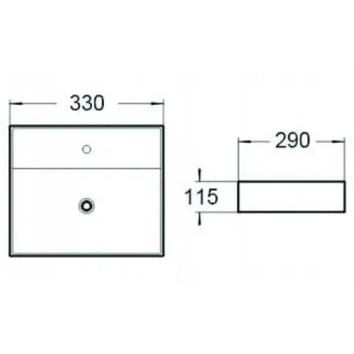 Mini Overflatevask 33x29 Cm Hvit