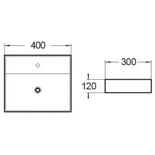 Mini Servant for Benkeplate 40x30 Cm Hvit