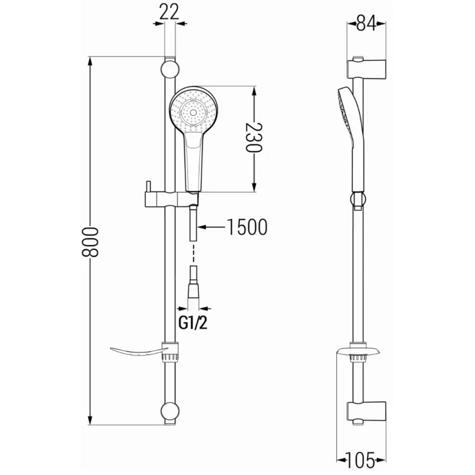 Pecos Df05 Badekarsett Krom - 72713df05