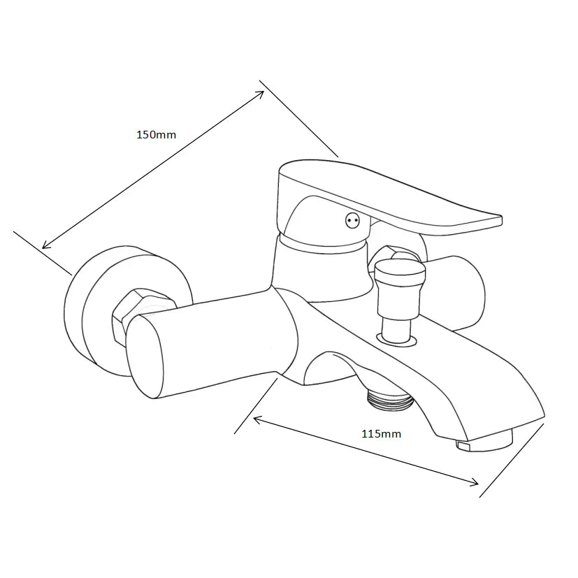 Pecos Ds75 Badekarsett Krom - 72703ds75